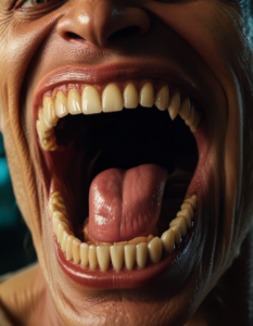 monster teeth.